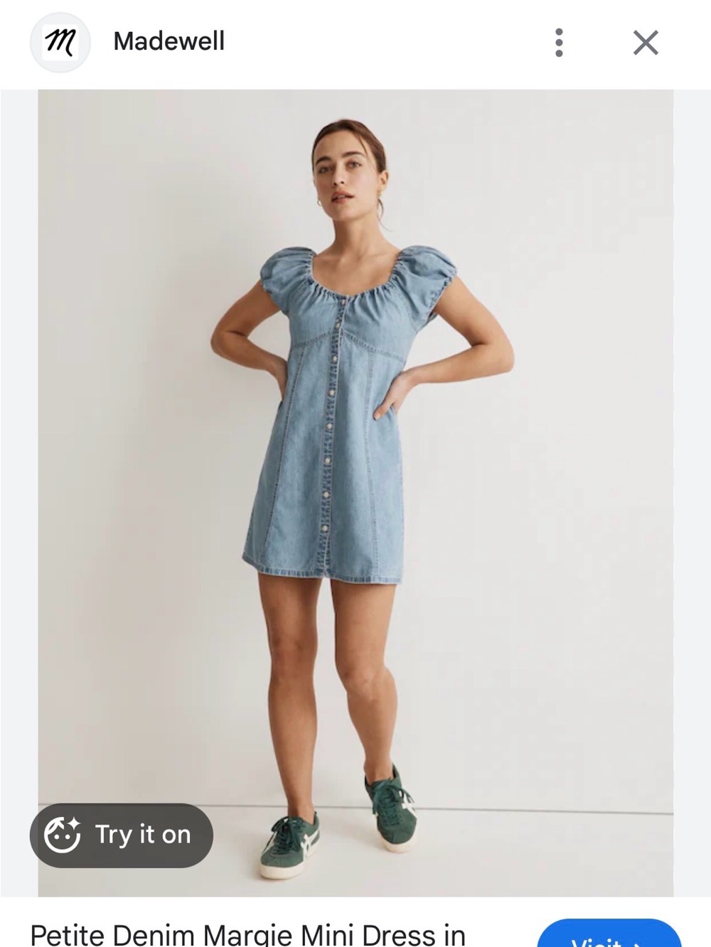 Madewell Margie Denim Minidress